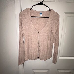 Old Navy Beige Knit Sweater